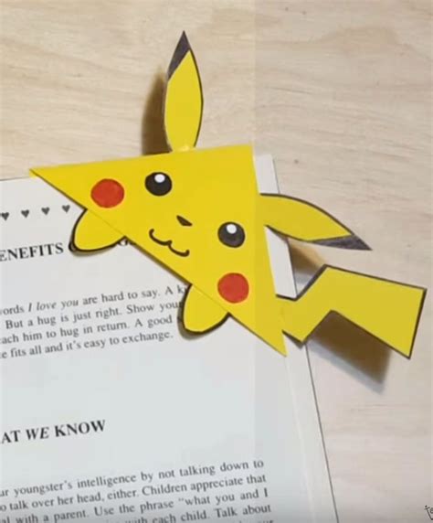 Origami Pikachu Bookmark