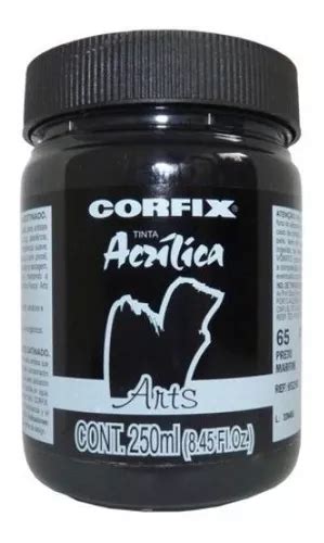 Tinta Acrílica Arts Corfix 250ml Preto Marfim 65 Gr 1 Parcelamento