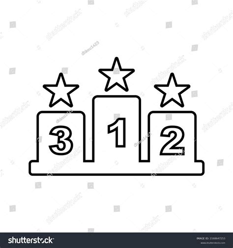 rank ranking winner success outline icon stock vector royalty