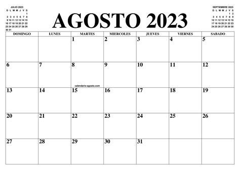 CALENDARIO AGOSTO 2023 2024 EL CALENDARIO AGOSTO 2023 2024 PARA