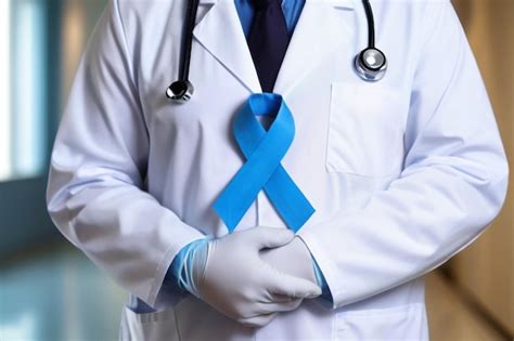 Premium Photo Blue November Prostate Cancer Awareness Month Doctor