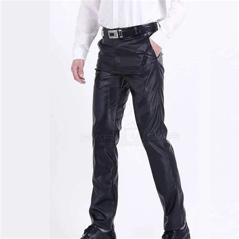 Mens Fashion Slim Fit Leather Pants High Quality Genuine Leather Men S Pant Sheep Skin Leather