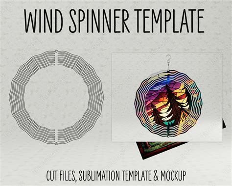 Wind Spinner Template Spinner Template For Sublimation Wind Spinner