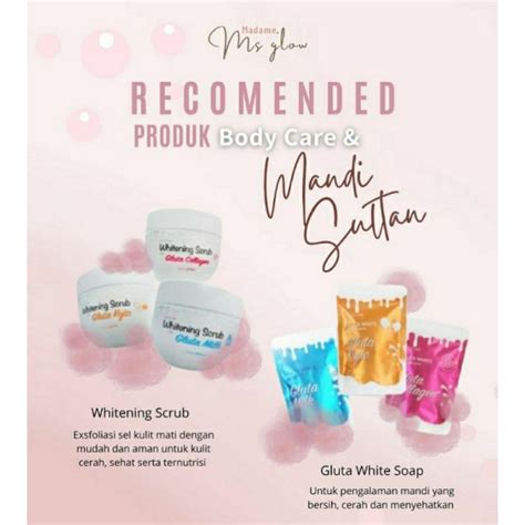 Jual Gluta White Soap Ms Glow Sabun Ms Glow Whitening Scrub Ms Glow