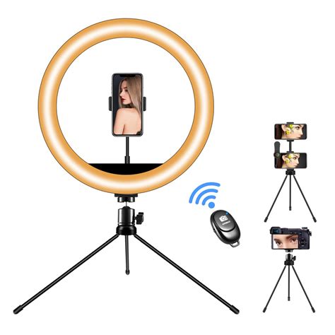 10 Led Ring Light Photographic Selfie Ring Lighting With Stand For