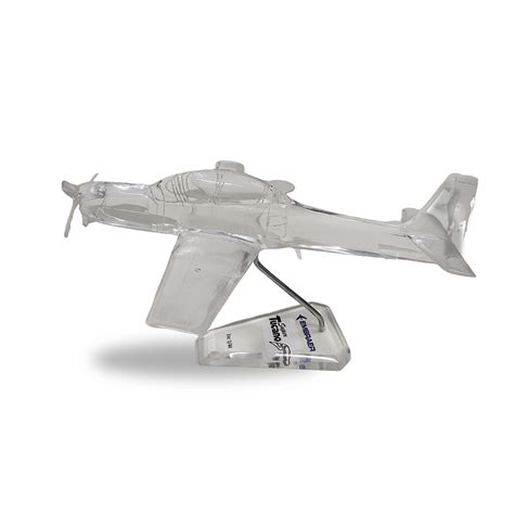 MAQUETE MINIATURA SUPER TUCANO ACRÍLICO 22cm 1 44 EMB 314