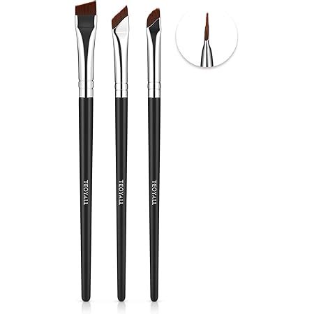 Amazon Teoyall Angled Eyeliner Brushes Set Pcs Ultra Thin