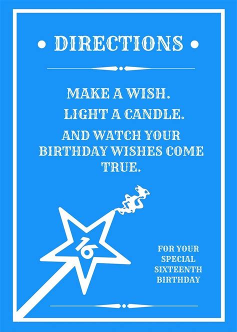 Wishes Sweet Sixteen Template Velas Regalos De Cumplea Os Para