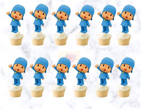 Pocoyo Cupcake Toppers Pocoyo Favors Pocoyo Toppers Pocoyo Etsy Porn Sex Picture