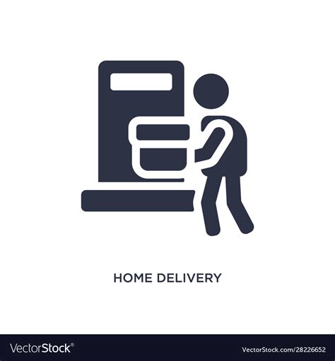 Home delivery icon on white background simple Vector Image