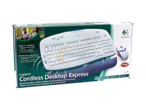 Logitech Cordless Desktop Express 967407 0403 2 Tone Rf Wireless Keyboard