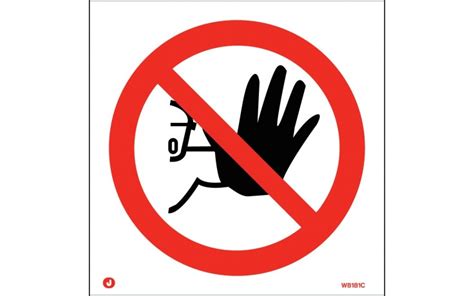 Prohibition no entry sign | White Fire Safety Signs