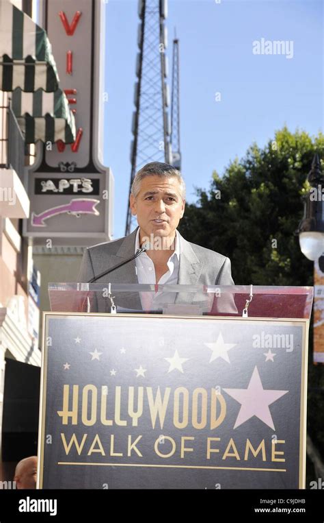 George Clooney At The Induction Ceremony For Star On The Hollywood Walk