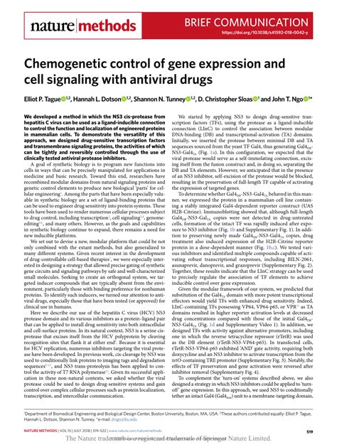 Chemogenetic control of gene expression and cell signaling with ...