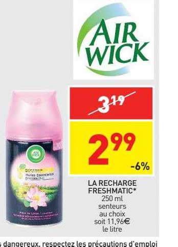 Promo La Recharge Freshmatic Air Wick Chez Stokomani ICatalogue Fr