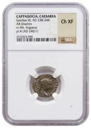 AD 240 1 Cappadocia Silver Drachm Of Gordian III NGC Ch XF GovMint