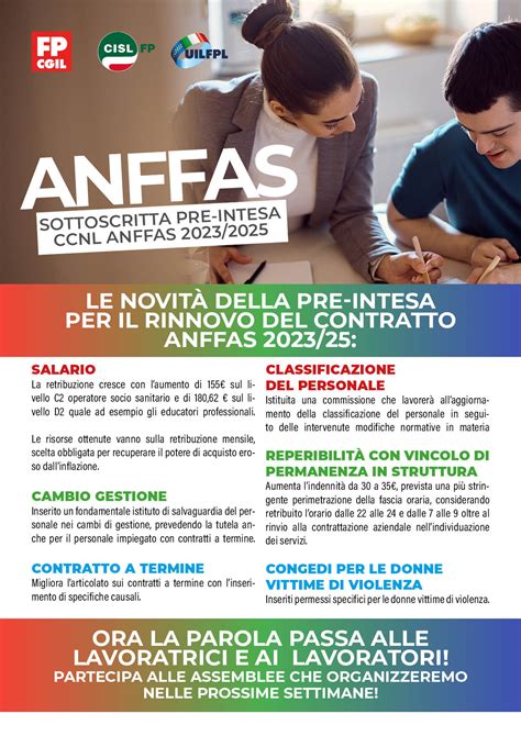 Terzo Settore Sottoscrizione Pre Intesa CCNL ANFFAS 2023 2025 FP