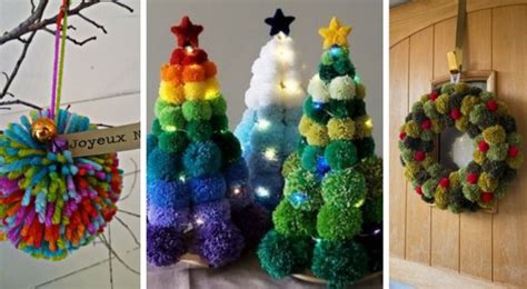 Making Christmas Decorations Using Woollen Pom Poms Celebrate The