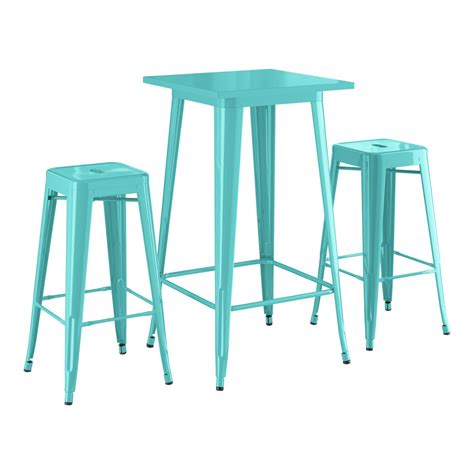 Lancaster Table And Seating Alloy Series 23 1 2 X 23 1 2 Aquamarine Bar