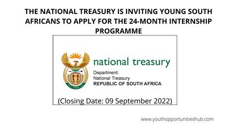 The National Treasury Is Inviting Young South Africans To Apply For The 24 Month Internship