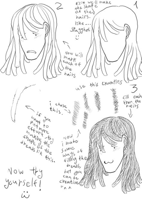 How To Draw Dreads Step By Step At Drawing Tutorials