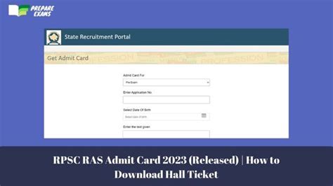 Rpsc Ras Admit Card 2023 Released How To Download Hall Ticket