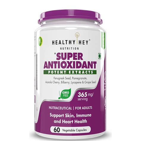 Healthyhey Nutrition Super Antioxidant Potent Extracts 60 Vegetable Capsules