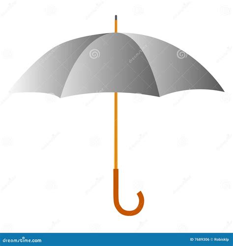 Umbrella Realistic White Open Parasols Various Positions Top And Front View Rain Accessories