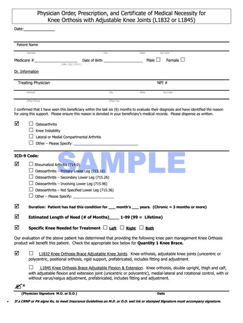 Certificate Of Medical Necessity Form Template Fill Online Printable