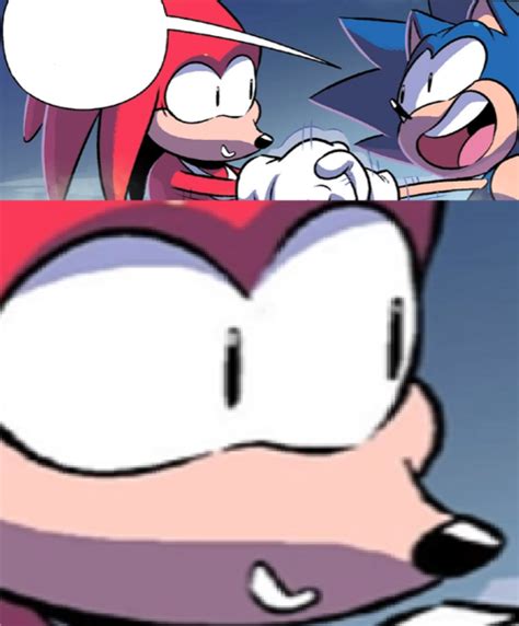 Sonic Talking To Knuckles Blank Template Imgflip