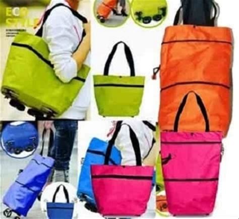 Jual Tas Trolley Troley Lipat Unik Troli Foldable Bag Roda Travel Di