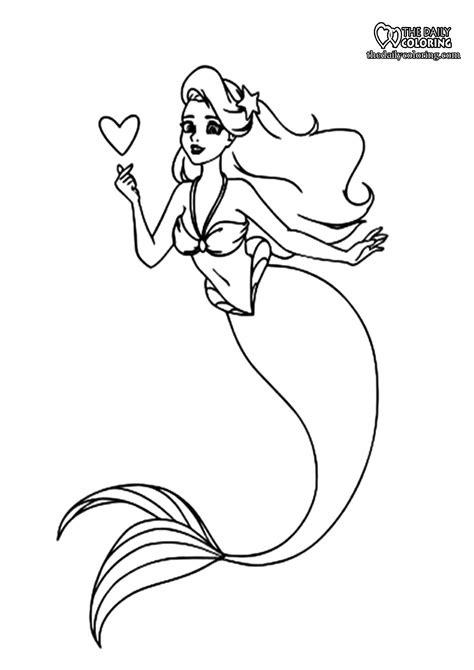 Mermaid Coloring Pages - The Daily Coloring