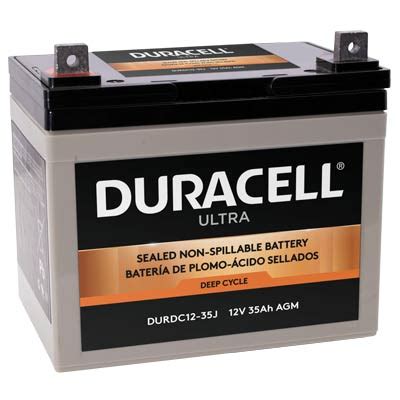 Duracell Ultra 12V 35AH Deep Cycle AGM Sealed Lead Acid SLA Battery