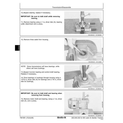 Technical Manual John Deere 322lawn And Garden Tractors Tm1591 The Manuals Group