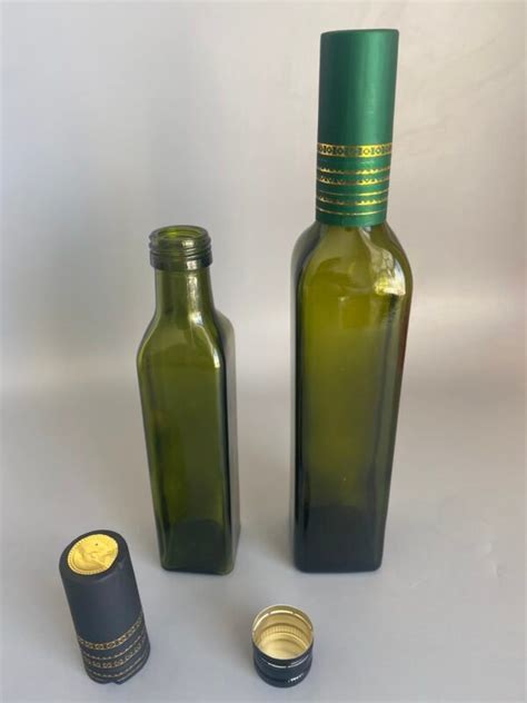 Wholesale Customisable Empty Dark Green Oliven Oil Glass Bottle Hbsx