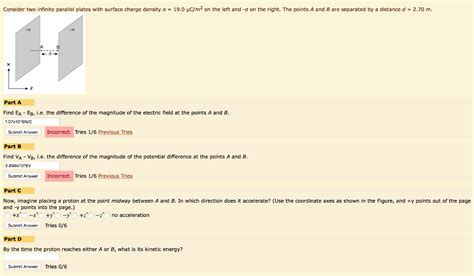 Solved Consider Two Infinite Parallel Plates With Surface Chegg