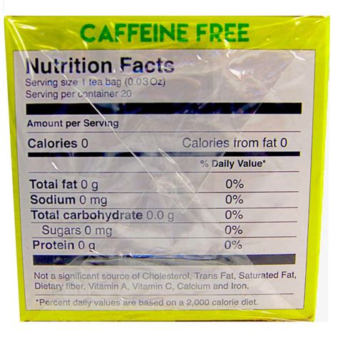 NaturaTe Lemongrass Tea Bags, 20 ct — Goisco.com