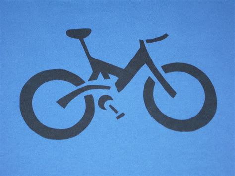 Mountain Bike Stencil | Bicycle stencil hand painted on cott… | Flickr