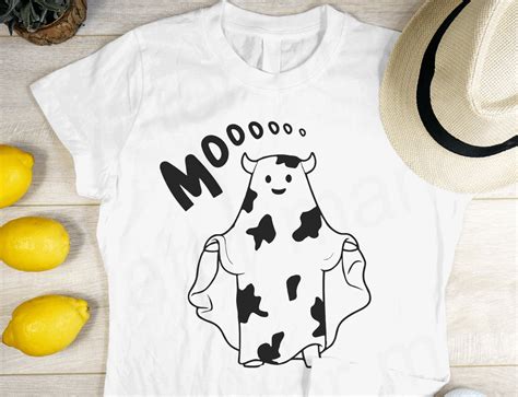 Ghost Cow Moo Boo Svg Funny Ghost Svg Graphic By Deenaenon · Creative