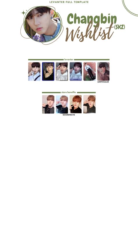 Changbin Levanter Photocard Template