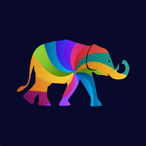 Abstract Colorful Elephant logo 10553195 Vector Art at Vecteezy