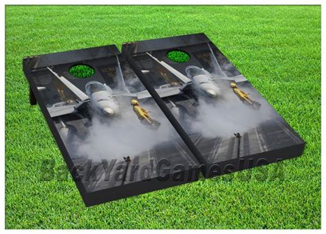 Vinyl Wraps Cornhole Boards Decals Army Fighter Jet Bag Toss Cornhole