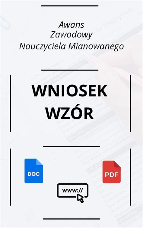 Wniosek O Awans Zawodowy Nauczyciela Mianowanego Wzór