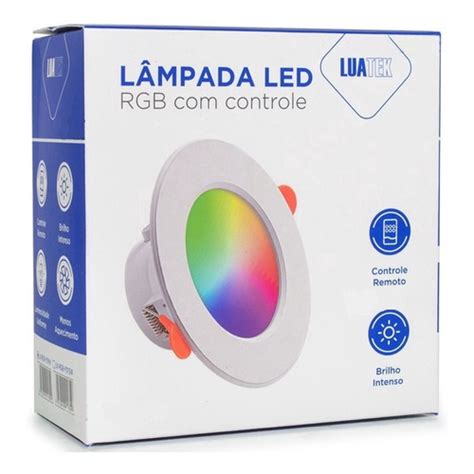 Spot Led Embutir Rgbw W Controle Plafon Bivolt L Mpada Colorida