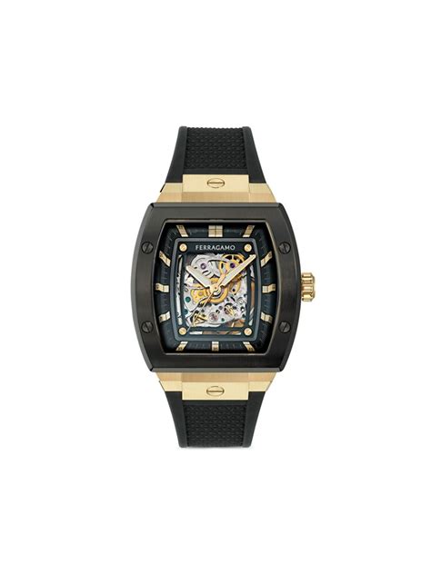 Ferragamo Reloj F Tonneau Skeleton De Mm Negro Farfetch Mx