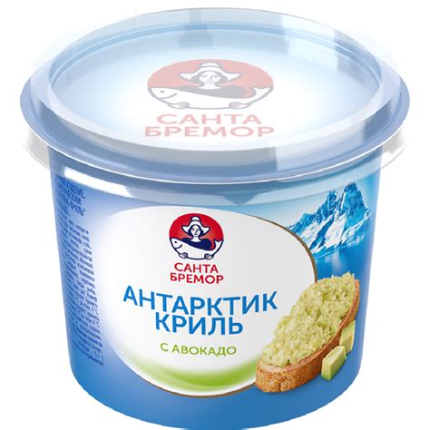 Паста из морепродуктов «Санта Бремор» Антарктик-криль, с авокадо, 150 г ...