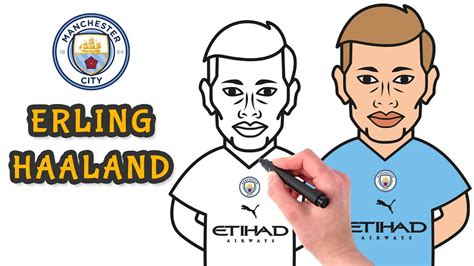 How To Draw Erling Haaland Welcome To Manchester City 2022 23 Draw