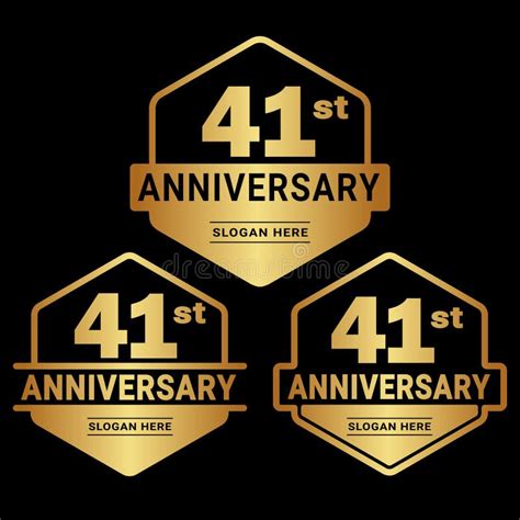 41 Years Anniversary Celebration Logotype 41st Anniversary Logo