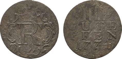 Brandenburg Preu En Gute Pfennig A Berlin Friedrich Ii