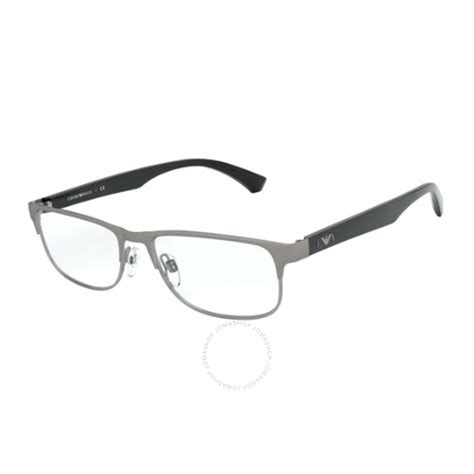 Emporio Armani Men S Gunmetal Rectangular Eyeglass Frames Ea1096300155 8056597110761